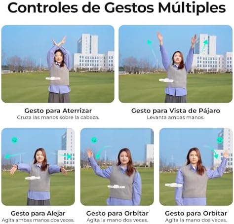 Drone X1 com Câmara, Drone de Bolso com Vídeo HDR, Descolagem com a Palma, Trajetórias de Voo Inteligentes, Modo Siga-Me, Mini Drone com Controlo Mãos-Livres, Branco (Combo)