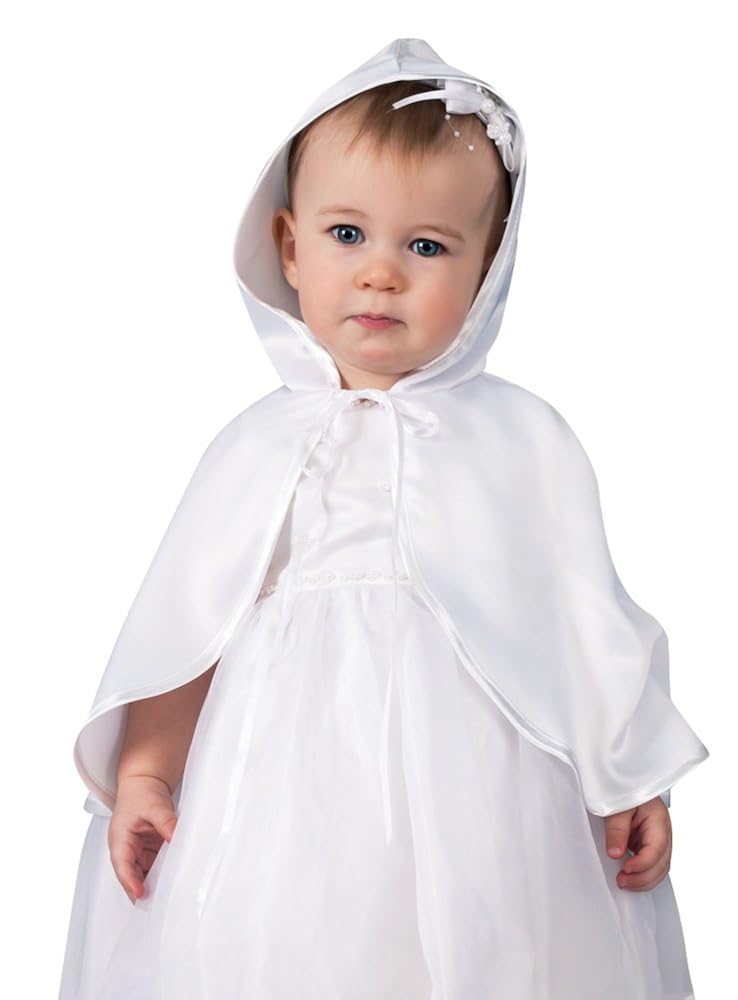 Boutique Magique Cape De Bapteme Blanche Bebe Satin Avec Capuche Bebe Puericulture Bebe Fille 0 24m Lawawarenesssociety In