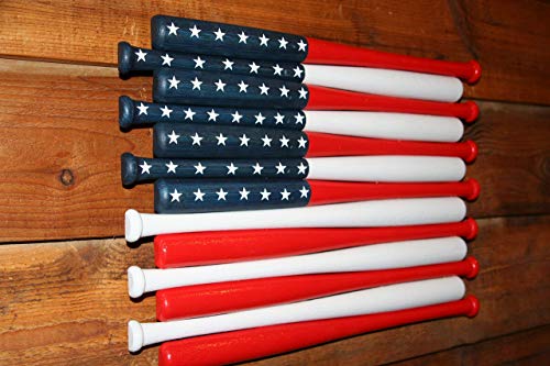 Baseball bat American Flag made out of 18 inch bats
