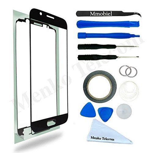 MMOBIEL Front Glass for Samsung Galaxy A5 A510 (2016) Series (Black) Display Touchscreen incl 12 pcs Tool Kit/Pre-Cut Sticker/Tweezers/ Roll of Adhesive Tape/Suction Cup/Wire / Cleaning Cloth