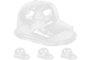 Veemoon 4pcs Double-layer Baseball Cap Display Boxes with Dustproof Full-cover Protection, Plastic Hat