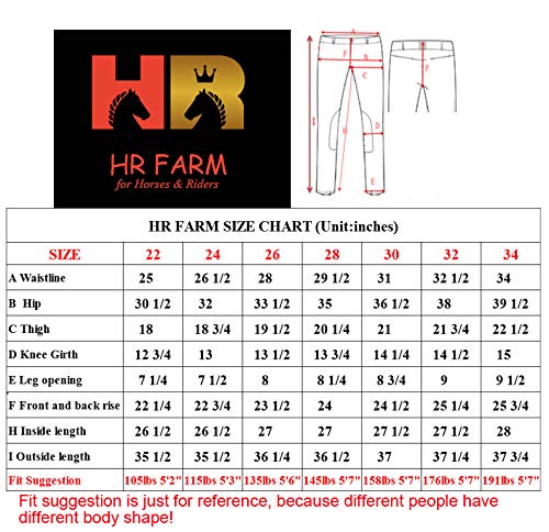 image for HR Farm Ladies Middle Rise Full Seat Silicone Knit Breeches Women Ridi