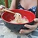 China Melamine Soup Bowls Set of 2-8 Inches, Red and Black for Ramen Noodles, Pho and Menudo, by Umami Tableware