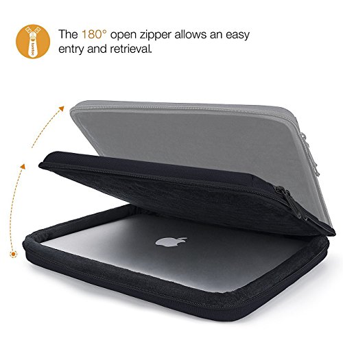 Tomtoc 360 Protective Laptop Sleeve Case Bag for New Surface Pro 2017, Surface Pro 4/ 3/ 2/ 1, Spill-Resistant 11.6 Inch Ultrabook Notebook Tablet Briefcase Cover, Black Blue