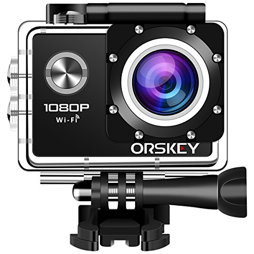 [- ORSKEY Action Camera 1080P Wifi Underwater Cam Full HD 12MP Sports Camera Waterproof 30m 170 Wid