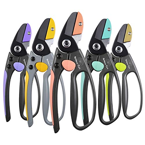 Rainbow Craft 8” Anvil Pruner Shear, Rose Cutters, Herbs Scissors, Plant Trimming Shears for Garden&Lawn – Pink Color