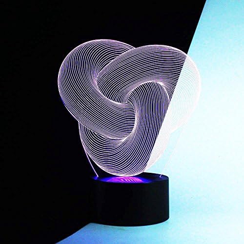 Urwise 3D LED Night Light 7 Color Charge Button LED Desk Table Light Lamp Bedroom ZB-2912 (Stay-1)