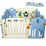 Kiddygem Puzzle and Beep Fun Baby 10 Panels Playpen, Blue