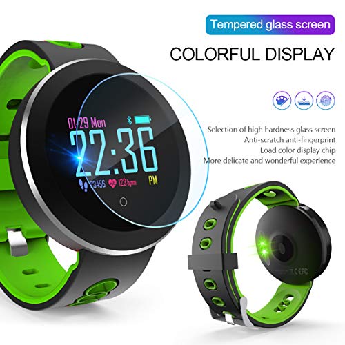 Fitness Tracker for Men Women with Blood Pressure Monitor Heart Rate Oxygen Sleep Monitor Calorie Pedometer Waterproof IP68 Smartwatch Activity Tracker Color Screen Sport Bracelet for Fathers Day Gift