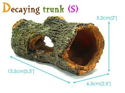 Decaying trunk 5.3" Aquarium Ornament Driftwood - Decoration fish tank Tree Wood