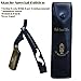 Professional Barber Straight Edge Razor - STACHE EDITION - Swing Lock Disposable Shavette - Close Shaving Men's Manual Shaver - Made of Stainless Steel with Easy Blade Replacement Mechanism