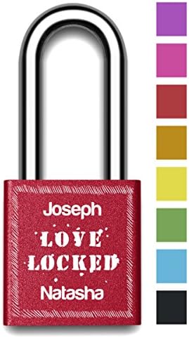 Customizable MakeLoveLocks - Love Locked Inked Love Lock 2" Red