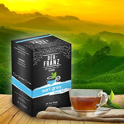 Der-Franz Schwarztee „Earl Grey“ in klassischen Teebeuteln, 4 Packungen (80 Teebeuteln x 2,0 g) – Bild 3