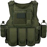CrogaGear Adjustable Tactical Airsoft Vest for Men Outdoor