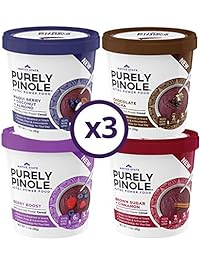 PURELY PINOLE Grab and Go Pinole Snack Cup, Variety Pack, 12 Count (4 Flavors)