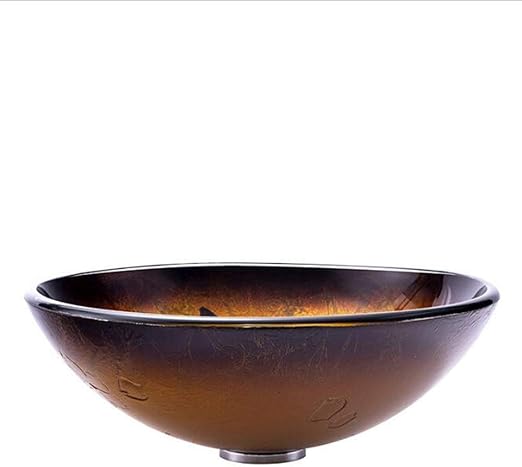 Micoky Countertop Basin Gradient Petal Grain Tempered Glass Wash