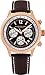 Stuhrling Original Mens Dress Watch - Chronograph Wrist Watch with Tachymeter 24-Hour Subdial (Rose Gold)