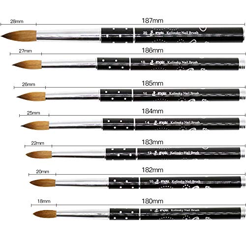 Mitini 100 Kolinsky Sable Brushes Acrylic Nail Brush Round