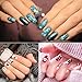 Whaline 2000+ Pcs 20 Sheets Christmas Nail Art Stickers 3D Winter Self-Adhesive Nail Decals Santa Claus Reindeer Xmas Tree Bells Snowflakes Nail Stickers for Women Girls Manicure DIY Nail Decoration