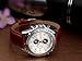 Mens Quartz Watch, Roman Numeral Business Casual Fashion Wrist watch, PU Strap Leather Watch Brown