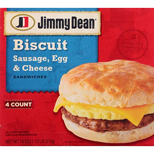 Jimmy Dean, Sausage Egg & Cheese Biscuit Sandwiches, 4 ct (frozen)