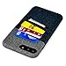 Dockem Card and Cash Case for iPhone 8 Plus and iPhone 7 Plus - Minimalist Synthetic Leather Wallet Case, Canvas Twill Styling, Slim Cover with 3 Card Holder Slots, 1 Cash Pocket (Black and Grey)