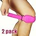 KevenAnna 2 Pack Patella Strap for Knee Support and Pain Relief for Hiking, Soccer, Basketball, Volleyball & Squats (Pink)