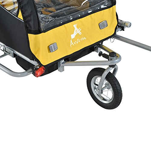Aosom Elite 360 Swivel Bike Trailer for Kids Double Child TwoWheel