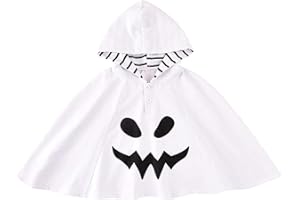 BeQeuewll Toddler Kids Baby Girl Boy Halloween Costume Ghost Hooded Poncho Cloak Cape Hat Cosplay Clothes