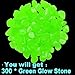Outee 300 PCS Glow Pebbles Stones Glow in the Dark Stones Garden Decor Glow Gravel Stones for Garden Walkway, Man-made, Green