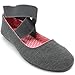 Alpine Swiss Peony Ballet Flats Shoes for Women | Elastic Ankle Strap Flats | Round Closed-Toe | Slip On Loafers | Padded for Comfort | Runs Small