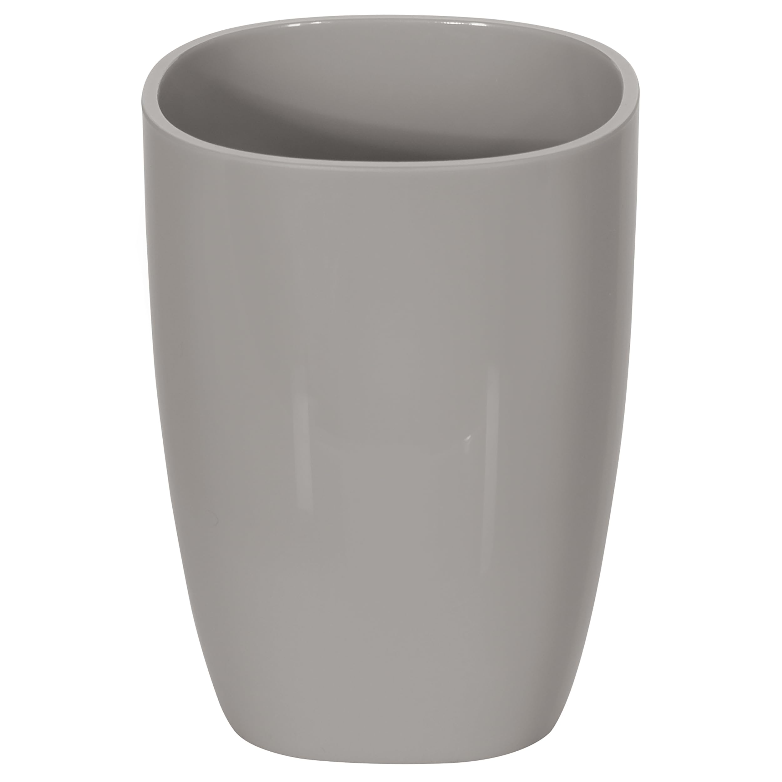 Spirella Pure Toothbrush Holder Bathroom Accessories, Polystyrene, 10 x 7.5 x 7.5 cm, Polystyrene, taupe, 10 x 7.5 x 7.5 cm