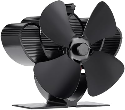 COMBIUBIU 4 Blade Mini Woodburner Stove Fan Silent Heat Powered