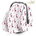 Baby Car Seat Covers To Protect From Sun, Bugs, Dust & Allergens. Cozy Baby Car Seat Covers For Longer Sleep. Muslin Cotton Baby Car Seat Canopies For Summer For Girl.