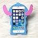 iPhone 6s Plus Case, iPhone 6 Plus Case, Cute 3D Cartoon Lovely Lilo Stitch Movable Ear Flip Soft Gel Rubber Silicone Protection Skin Case Cover for iPhone 6s Plus/iPhone 6 Plus (Blue)