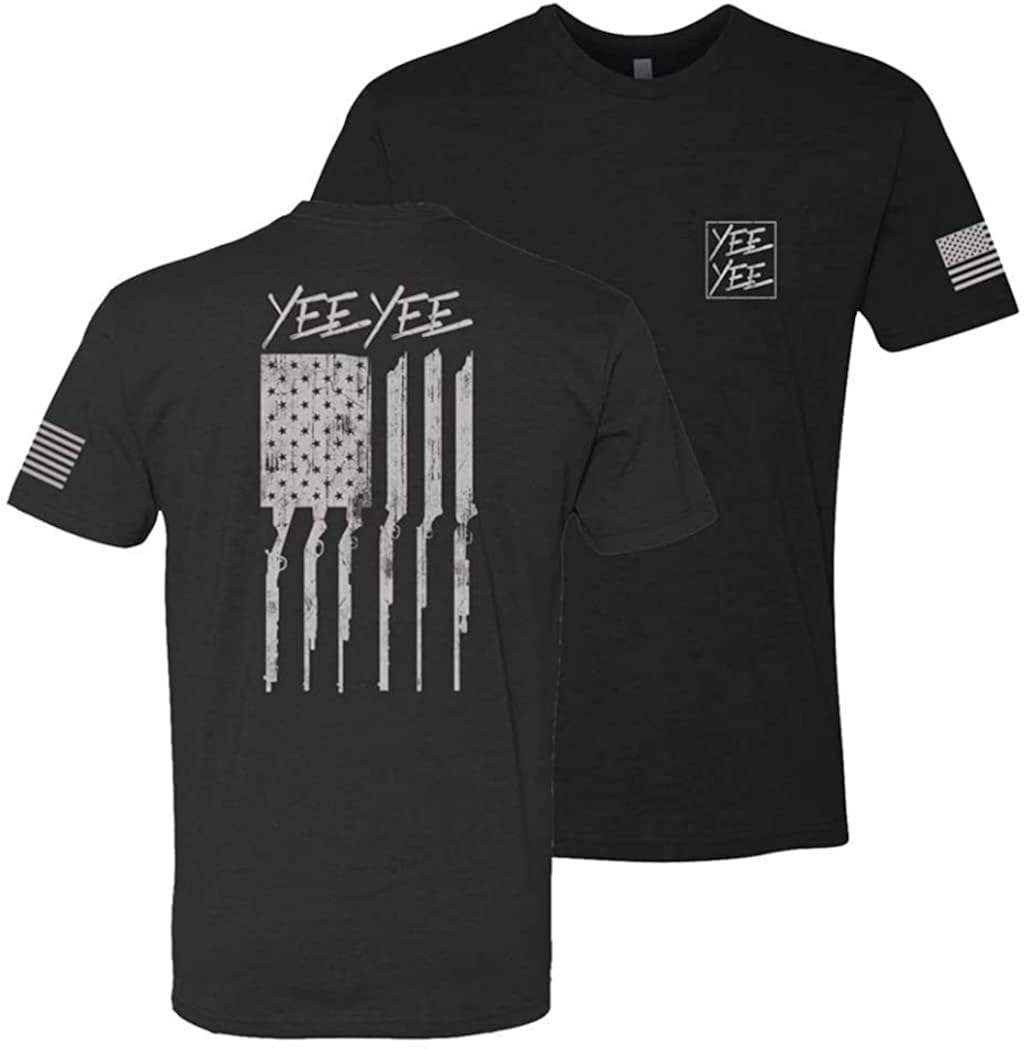 Yee Yee Flag Tee (Medium) Black Amazon.in Clothing & Accessories