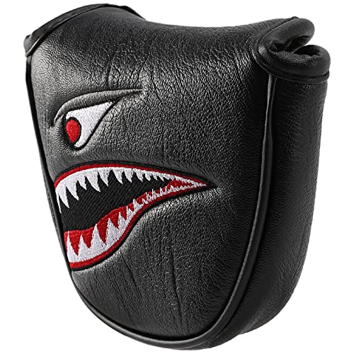 Smallterm 1Pc PU Leather with Embroidery Magnet Golf Mallet Putter Cover Golf Club Putter Headcovers
