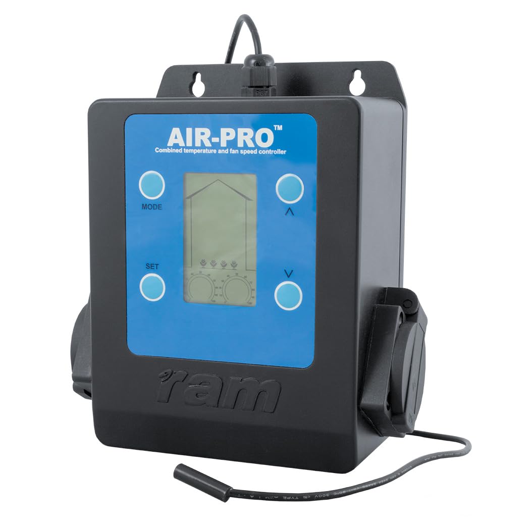 RAM AIR-PRO II Fan Speed Controller For Inlet Outlet Exhaust Intake Fans Garden Greenhouse Hydroponic Climate Variable Speed Control