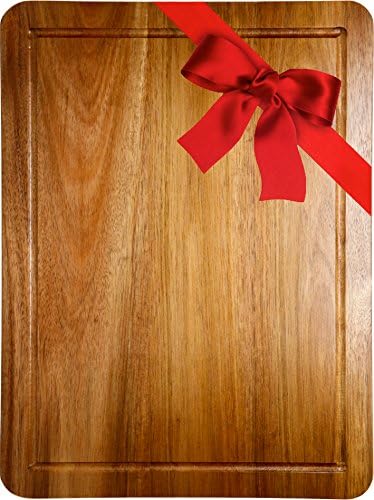 Somarian Double Sided Acacia Wood Cutting Board with Groove, 3/4 Inch Thick - 13-Inch-by-9-Inch - Medium