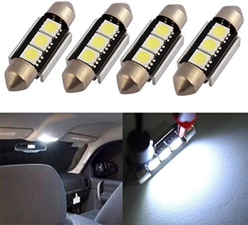 LLCJ 4 x Festoon 36mm 5050 3-SMD Canbus Error Cool White LED bulb 6418 C5W 6423 6461 6486X 6475 6476 For Car interior Dome/Map/Trunk/License plate light