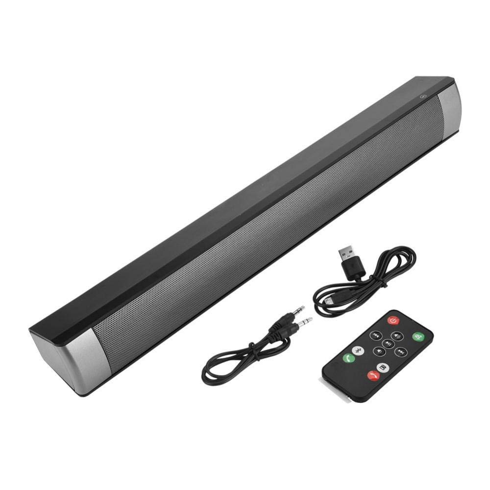 Socobeta Bluetooth Soundbar Speaker Stereo Wireless Subwoofer TF Card AUX Audio Player for Home Theater