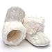 Annnowl Baby Girls Knit Soft Fur Winter Warm Snow Boots Crib Shoes (0-6 Months, White)