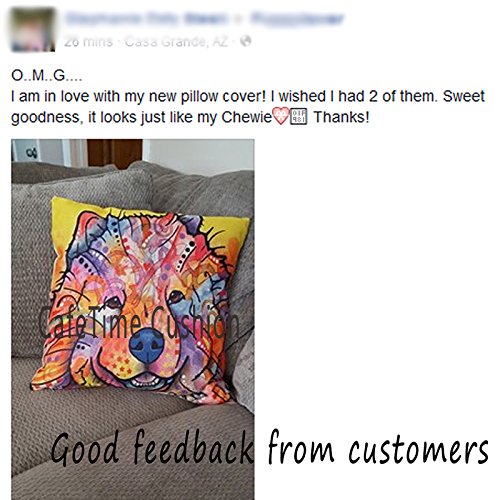 CafeTime Cute Great Dane Pet Dog Cushion Cover Abstract Art Animal Throw Pillow Covers Best For Home Sofa Bed Seat Kids Room Customize Animals Canvas Pillow Covers 18"x18"Inch