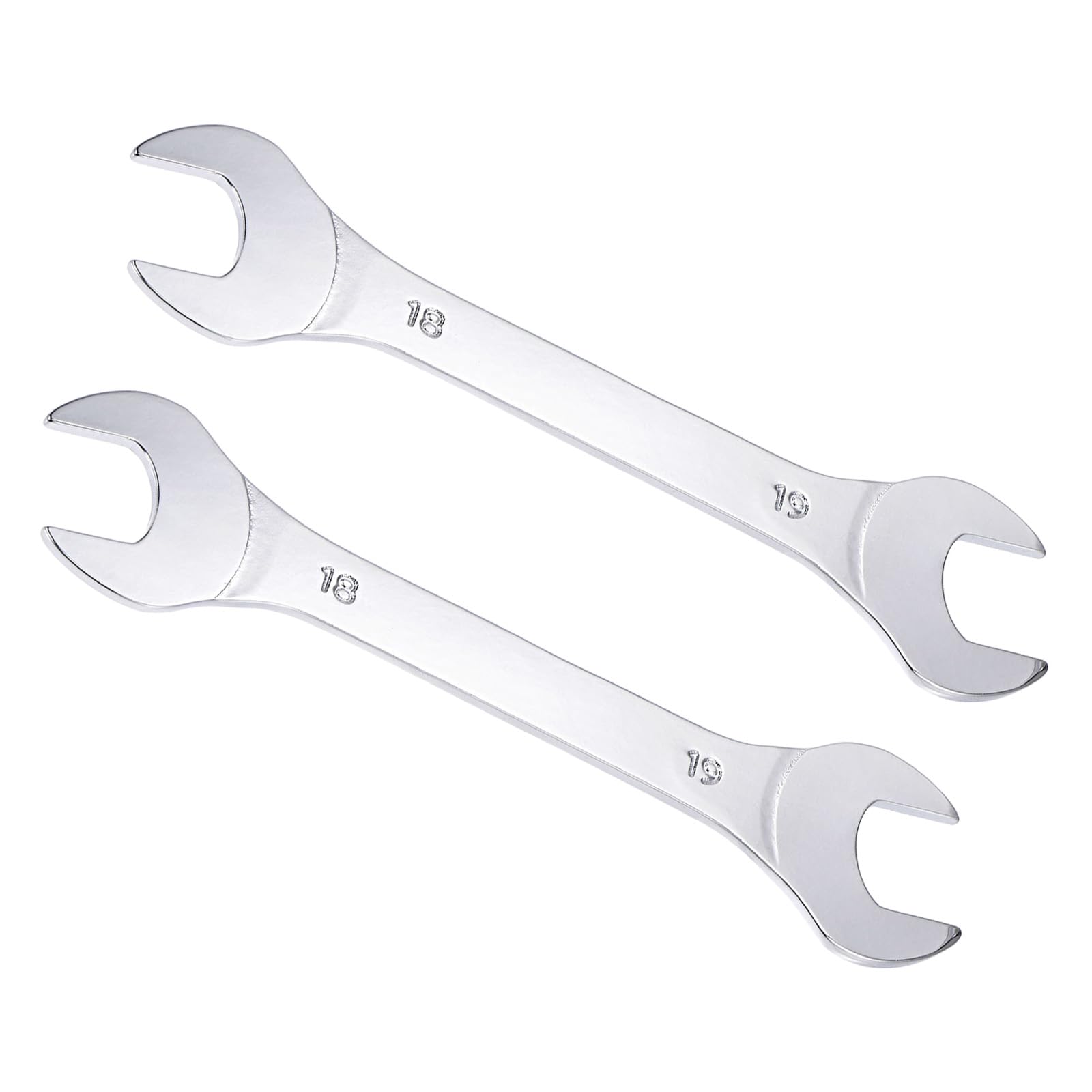 CoCud Thin Open End Wrench, Metric 18mm x 19mm, Double Ended Slim Wrench - (Applications: for Thin Nuts, Narrow Spaces), 2-Pieces