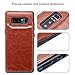 Galaxy Note 8 Wallet Case, MMHUO Premium PU Leather Galaxy Note 8 Case with Credit Card Holder Double Magnetic Buttons Flip Shockproof Protective Cover Samsung Galaxy Note 8 - Brown