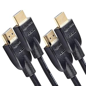 Amazonベーシック HDMI ケーブル ハイスピード 4K ARC対応 1.8m 2本セット(タイプAオス - タイプAオス)ブラック