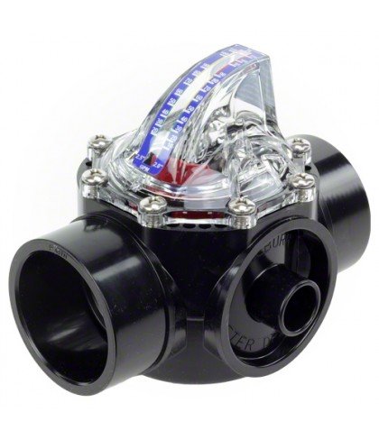 FlowVis 2 x 2.5in. Complete Pool Flow Meter and Check Valve