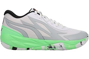 Puma Kids Boys Mb.02 Lo Lamel-O Basketball Sneakers Shoes - Grey, White - Size 7 M, 37941201