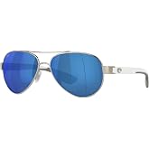 Costa Del Mar Polarized Sunglasses Womens-Loreto Aviator Sunglasses 580P 56 | Polarized Fishing Glasses with UV Protection - Costa Sunglasses for Boating, Beach &amp; Driving - 580P, 56