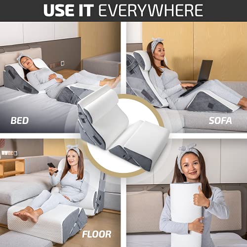 Luxone 5 Pcs Adjustable Relaxing System w/Leg Elevation Pillow